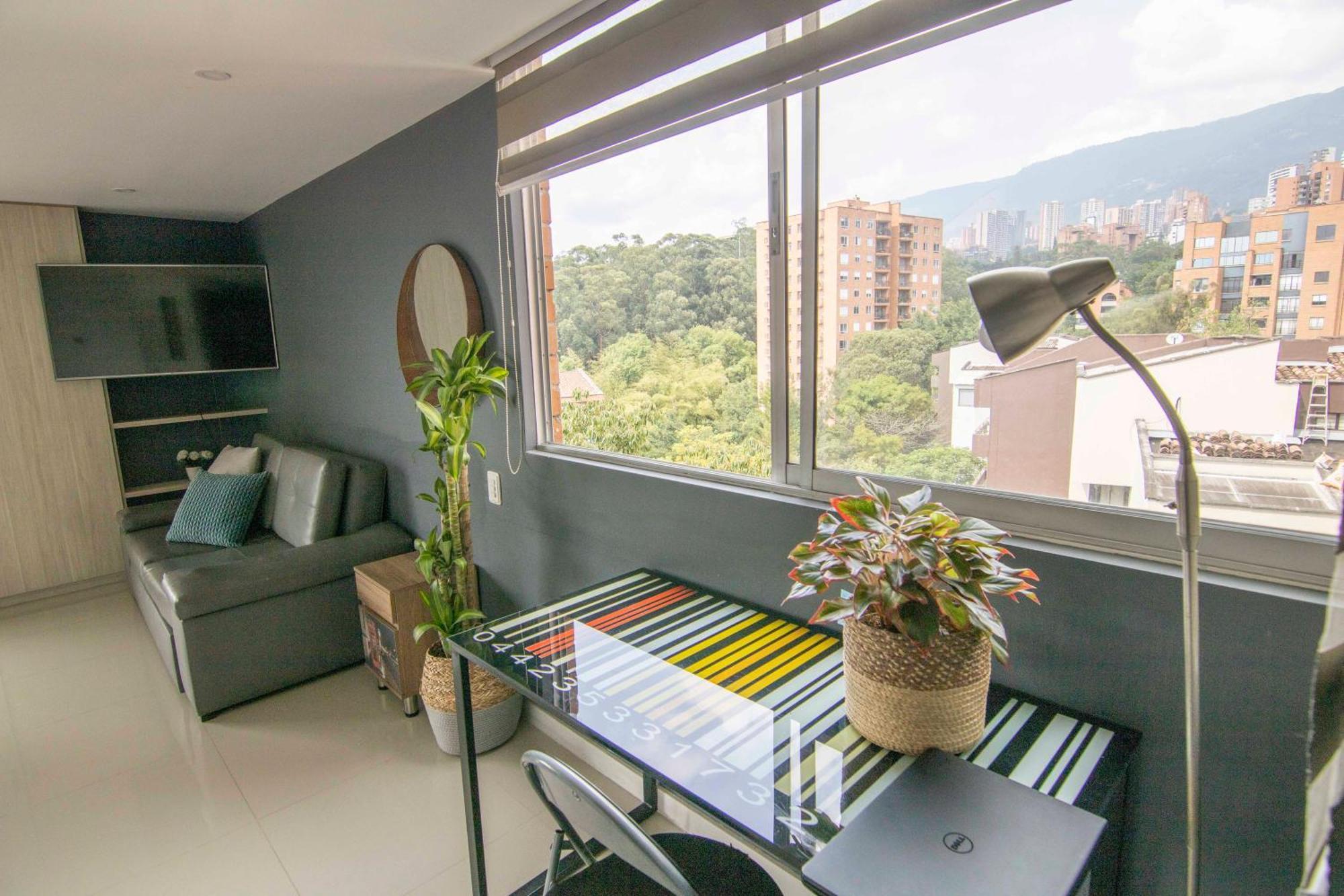 Loft Moderno En El Poblado Con Vista Y Parqueadero Mio Lofts Apartment Medellin Exterior photo