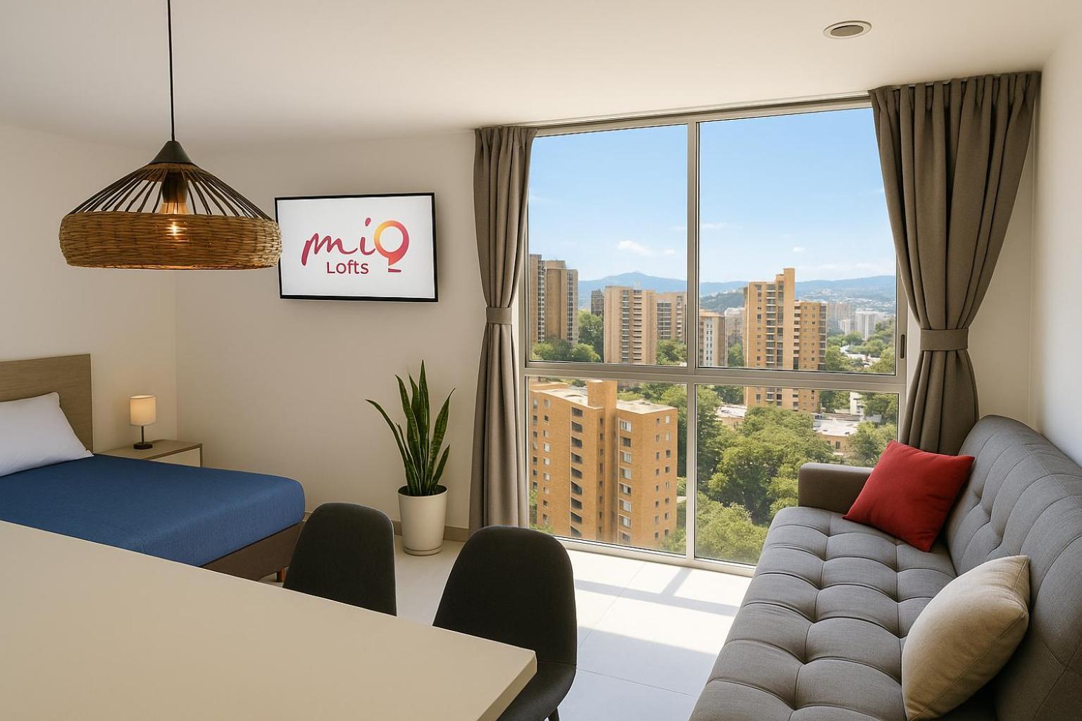 Loft Moderno En El Poblado Con Vista Y Parqueadero Mio Lofts Apartment Medellin Exterior photo